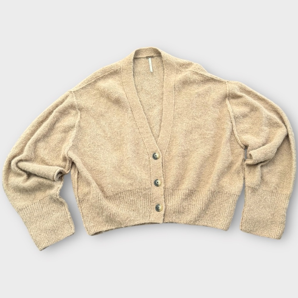 Gauzy, loose knit cropped cardigan from FREE PEOPLE XS